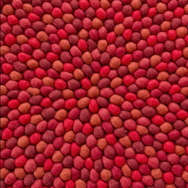 rot Filzkugleteppich filzkugel
