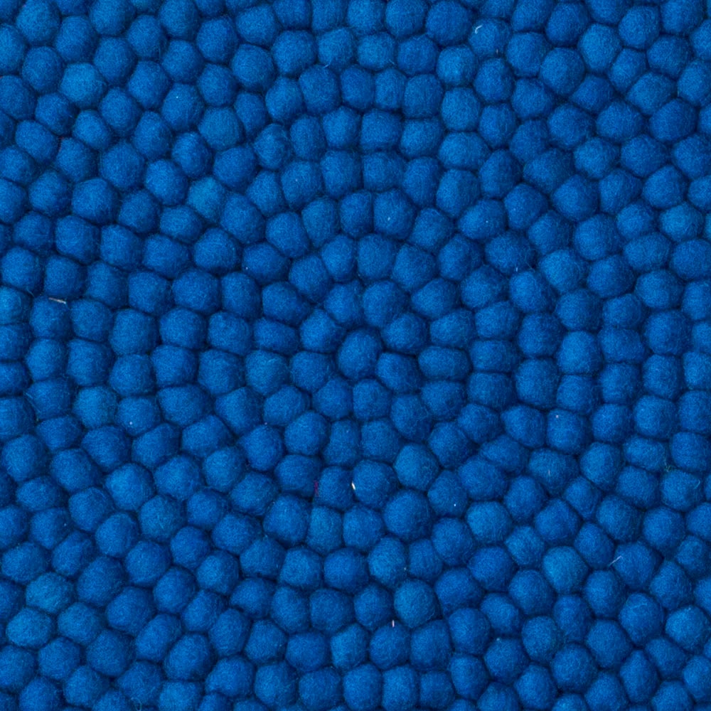 Blue Jay Filzkugelteppich Blau Nepali Filzkugelteppich Ab 127